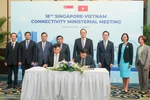 Hội nghị Bộ trưởng lần thứ 18 về Kết nối kinh tế Việt Nam-Singapore. (Ảnh: MPI/Vietnam+)