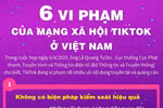 [Infographics] 6 vi phạm của mạng xã hội TikTok ở Việt Nam