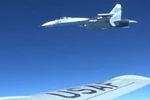 Chiến đấu cơ Nga Su-27 Flanker trong một lần đón chặn máy bay trinh sát Mỹ RC-135U trên biển Baltic. (Nguồn:Reuters)