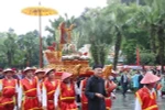 Nghi lễ rước trong Lễ dâng hương tưởng niệm các Vua Hùng năm 2023. (Ảnh: Thống Nhất/TTXVN)