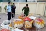 Một vụ thu giữ nội tạng động vật không rõ nguồn gốc xuất xứ. (Ảnh: TTXVN phát)