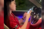 Xử phạt nữ tài xế buông 2 tay, 'dán mắt' vào điện thoại để quay TikTok