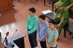 Phiên tòa xét xử vụ tai biến y khoa tại Bệnh viện Đa khoa tỉnh Hòa Bình ngày 23/5/2018. (Ảnh: Thanh Hải/TTXVN)