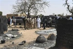 Hiện trường một vụ tấn công tại làng Ogassogou, gần Mopti, Mali. (Ảnh: AFP/TTXVN)