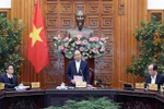 Thủ tướng Nguyễn Xuân Phúc chủ trì cuộc họp. (Ảnh: Thống Nhất/TTXVN)