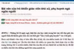 Thêm hai cơ quan báo chí bị phạt vì đăng tải “Bài văn của trẻ…”