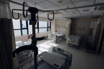 Cảnh vắng vẻ do không có bác sĩ làm việc tại bệnh viện ở Busan (Hàn Quốc). (Ảnh: Yonhap/TTXVN)