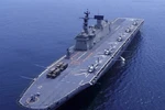 Tàu sân bay của Mỹ tại Hàn Quốc. (Nguồn: Yonhap)
