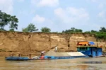 Tuyên Quang xử lý nhiều vụ khai thác cát sỏi trái phép trên sông Lô