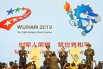 Biểu tượng và linh vật của Thế vận hội quân sự lần thứ 7 được công bố tại Vũ Hán, tỉnh Hồ Bắc, Trung Quốc. (Nguồn: China Daily)