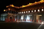 Đại Nội Huế về đêm. (Ảnh: Quốc Việt/TTXVN)