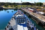 Các tàu hải quân Trung Quốc cập Trân Châu Cảng ở Hawaii, ngày 6/9/2013. (Nguồn: THX/TTXVN)
