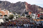 Phe đối lập biểu tình phản đối kết quả cuộc tổng tuyển cử Bolivia. (Nguồn: Reuters)