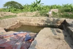 Hố thám sát của các nhà khảo cổ khai quật nghiên cứu khảo cổ học cụm di chỉ Vườn Chuối năm 2019. (Ảnh: Mạnh Khánh/TTXVN)