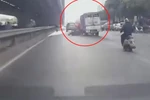 Hà Nội: Tài xế xe tải gây sốc khi húc ngã người đi xe máy rồi bỏ trốn