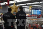 Cảnh sát Đức tuần tra tại nhà ga trung tâm Munich. (Nguồn: AFP/TTXVN)