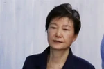 Cựu Tổng thống Hàn Quốc Park Geun-hye tới tòa án ở Seoul, Hàn Quốc. (Nguồn: Yonhap/TTXVN) 