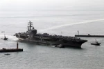 Tàu sân bay USS Ronald Reagan của Mỹ. (Nguồn: EPA/TTXVN)