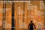 [Infographics] Điểm lại các vụ cháy rừng gây thiệt hại nhất thế giới