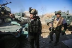Quân Chính phủ Iraq trong chiến dịch giành lại quyền kiểm soát thành phố Mosul từ tổ chức Nhà nước Hồi giáo (IS) tư xưng ngày 26/2. (Nguồn: AFP/TTXVN)