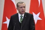 Tổng thống Thổ Nhĩ Kỳ Recep Tayyip Erdogan trong cuộc họp báo ở Sochi, Nga ngày 3/5. (Nguồn: AFP/TTXVN)