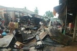 Hiện trường vụ cháy. (Ảnh: Lê Đức Hoảnh/TTXVN)