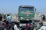 Hiện trường vụ tai nạn. (Ảnh: Hoa Mai/TTXVN)