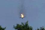 Hình ảnh một chiếc Eurofighter bị rơi sau va chạm. (Nguồn: AFP)