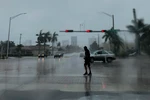Bão Dorian đổ bộ gây mưa lớn tại Fort Lauderdale, bang Florida, Mỹ ngày 2/9/2019. (Nguồn: AFP/TTXVN)