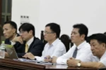 Các luật sư bào chữa cho bị cáo tại phiên tòa. (Ảnh: Văn Điệp/TTXVN)