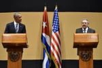 Chủ tịch Cuba Raúl Castro và Tổng thống Mỹ Barack Obama. (Nguồn: AFP/TTXVN)