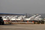 Các máy bay chiến đấu của Nga tại căn cứ quân sự ở tỉnh Latakia, miền tây bắc Syria ngày 16/2. (Nguồn: AFP/TTXVN)