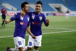 Văn Quyết lại góp công giúp Hà Nội FC chiến thắng. (Ảnh: Tá Hiển/Vietnam+)