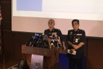 Cảnh sát Malaysia họp báo về cái chết của ông Kim Jong-nam. (Ảnh: Lê Lương Hòa/Vietnam+)