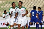 Mohannad Abdul-Raheem (số 8) ghi cả 4 bàn cho Iraq. (Nguồn: Getty Images)