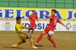 U16 Việt Nam (áo đỏ) thắng đậm U16 Timor Leste. (Nguồn: VFF)