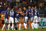 Hà Nội FC vận bất bại ở mùa này. (Ảnh: Quốc Khánh/TTXVN)