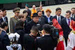 Nhà lãnh đạo Triều Tiên Kim Jong-un đã đến Nga. (Ảnh: AFP/TTXVN)