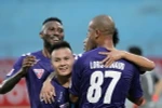Hà Nội T&T lên ngôi đầu V-League. (Ảnh: Quốc Khánh/TTXVN)
