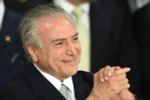 Ông Michel Temer trong lễ nhậm chức Tổng thống lâm thời ở Brasilia ngày 12/5. (Nguồn: AFP/TTXVN)