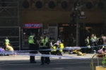 Cảnh sát phong tỏa hiện trường vụ lao xe vào người đi bộ ở Melbourne, Australia. (Nguồn: ABC News/TTXVN)