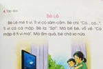 Sách Tiếng Việt lớp 1 với ngôn ngữ được cho là ngô nghê. (Ảnh: PM/Vietnam+)