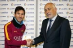 Messi nhận giải Cầu thủ xuất sắc nhất tháng 1 ở La Liga. (Nguồn: La Liga)