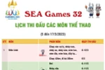 [Infographics] Lịch thi đấu các môn thể thao tại SEA Games 32