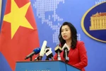 Người phát ngôn Bộ Ngoại giao Lê Thị Thu Hằng trả lời các câu hỏi của phóng viên trong nước và quốc tế. (Ảnh: Doãn Tấn/TTXVN)