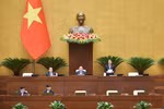 Quốc hội làm việc sáng nay, 28/11. (Ảnh: CTV/Vietnam+)