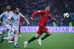 Cristiano Ronaldo trong trận gặp Tây Ban Nha. (Nguồn: THX/TTXVN)