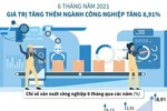 [Infographics] Giá trị tăng thêm ngành công nghiệp tăng 8,91%