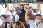 Các chiến binh áo trắng quyết tâm cùng chia lửa với Bắc Giang để phòng, chống dịch COVID-19. (Ảnh: Thanh Vân/TTXVN) 