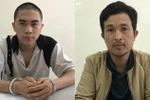 Đối tượng Nguyễn Đức Đoàn (trái) và đối tượng Đào Văn Dũng tại cơ quan Công an. (Nguồn: Báo Nghệ An)